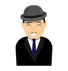 Cheerful Japanese Asian Gentleman In Bowler Hat