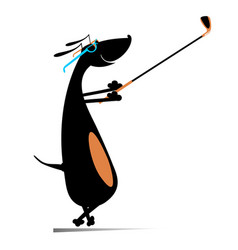 Dog Playing Golf