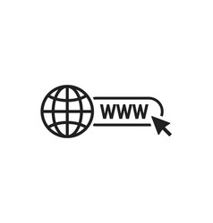 Www Web Icon Globe And Arow Button Site For Page