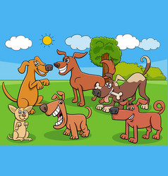 Cartoon Dogs And Puppies Characters Group