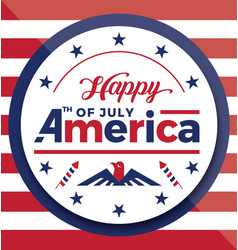 Happy 4th Of July Typographic Concept