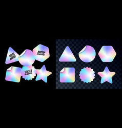 Holograph Sticker Label Retro Sale Gradient