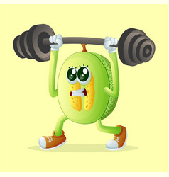 Honeydew Melon Character Lifting Weights