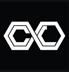 Cl Logo Monogram With Hexagon Template