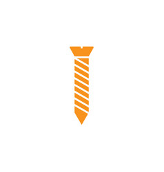 Orange Single Screw Abstract Icon