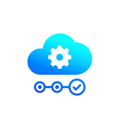 Cloud Service Icon On White