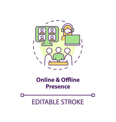 Online And Offline Presence Concept Icon