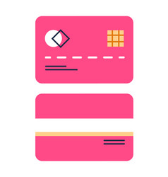 Credit Card Front And Back Side Design Element