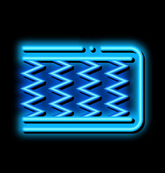 Mattress Metal Springs Neon Glow Icon