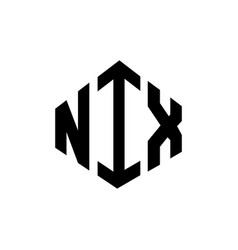 Nix Letter Logo Design With Polygon Shape