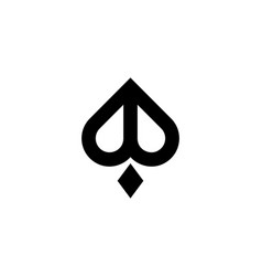 Ace Spade Black Logo Design