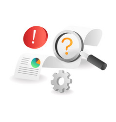 Flat Isometric Concept Data Question Mark Is Empty