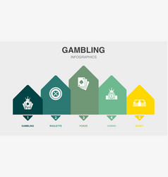 Gambling Roulette Poker Casino Money Icons