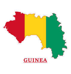 Guinea National Flag Map Design