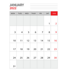 January 2022-calendar 2022 Template