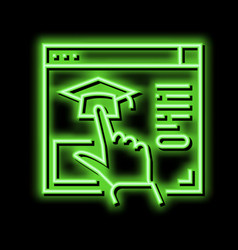 Link To Higher Education Resource Neon Glow Icon