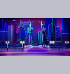 Night City Neon Lights Bridge Entry Quay Lamps