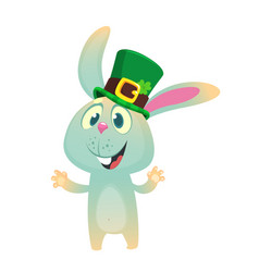 Cartoon Happy Bunny Rabbit Character Wearing St