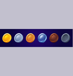 Game Buttons Round Frames Or Ui Level Icons Set