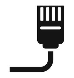 Internet Provider Cable Icon Simple Dark