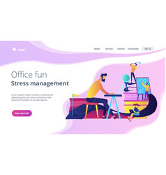 Office Fun Concept Landing Page