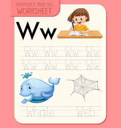 Alphabet Tracing Worksheet With Letter W