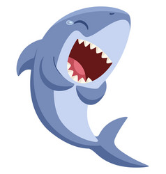 Laughing Shark Cartoon Wild Animal Funny Mascot