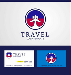 Travel Haiti Creative Circle Flag Logo