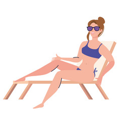 Woman In Beach Chair