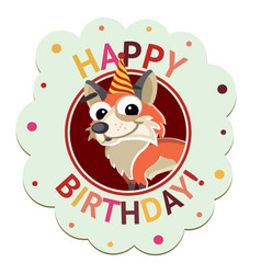 Happy Birthday Pig Cap Badge Sticker