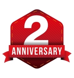 2nd anniversary logo Royalty Free Vector Image