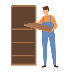 Wardrobe Furniture Assembly Worker Man Icon