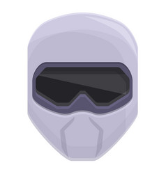 White Biker Helmet Icon Cartoon Moto