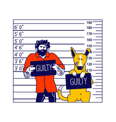 Arrested Man With Dog Characters Getting Front