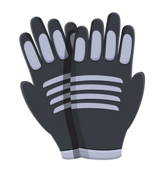 Textile Biker Gloves Icon Cartoon Rider