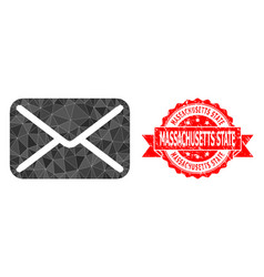 Distress Massachusetts State Seal And Letter