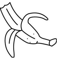 Eat Banana Line Icon