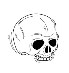 Isolated Head Skeleton Esoterism Sketch Icon