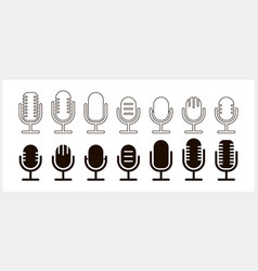 Stencil Microphone Icon Mic Clipart