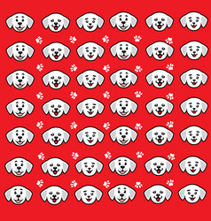 Cute Dog And Paw Pattern