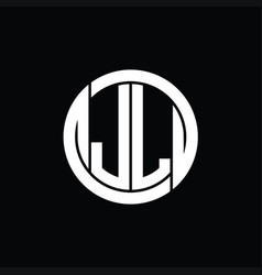 Jl Logo Monogram Shield Inside Circle Shape