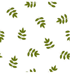 Seamless Pattern Of Green Leaves And Branches