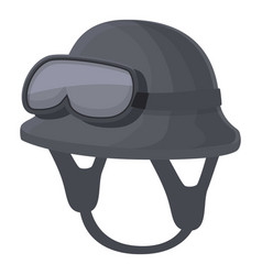 Classic Biker Helmet Icon Cartoon Moto