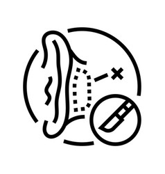 Otoplasty Surgery Line Icon