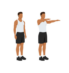 Man Doing Double Arm Front Raises Exercise