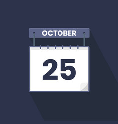 25th October Calendar Icon October Calendar