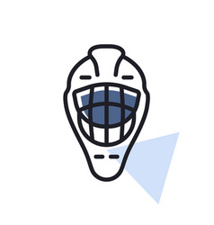 Goalie Helmet Isolated Icon Winter Sign