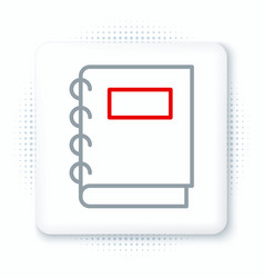 Line Notebook Icon Isolated On White Background