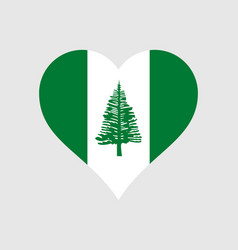 Norfolk Island Heart Love Shape Flag Banner Icon