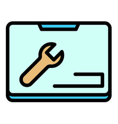 Computer Service Icon Flat